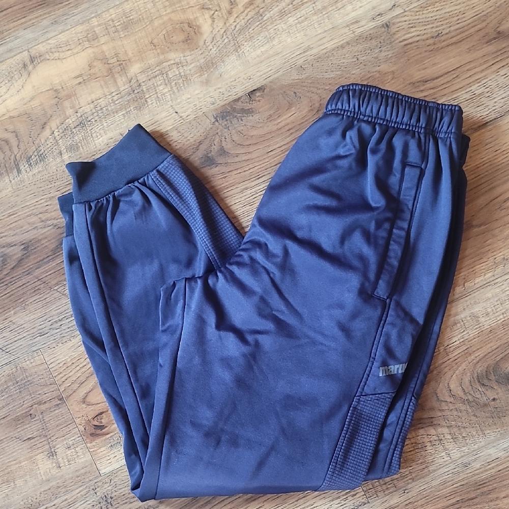 Marucci Navy Jogger Pants, Size L, Fleece Lined, Pockets